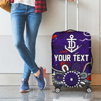 Personalized Fremantle Dockers Luggage Cover Aboriginal Dot Painting Graffiti Style