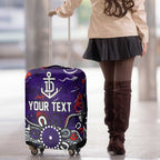 Personalized Fremantle Dockers Luggage Cover Aboriginal Dot Painting Graffiti Style