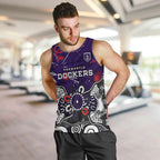 Personalized Fremantle Dockers Men Tank Top Aboriginal Dot Painting Graffiti Style