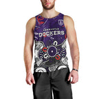 Personalized Fremantle Dockers Men Tank Top Aboriginal Dot Painting Graffiti Style