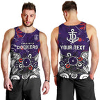 Personalized Fremantle Dockers Men Tank Top Aboriginal Dot Painting Graffiti Style