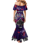 Personalized Fremantle Dockers Mermaid Dress Aboriginal Dot Painting Graffiti Style