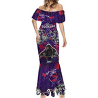 Personalized Fremantle Dockers Mermaid Dress Aboriginal Dot Painting Graffiti Style