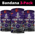 Personalized Fremantle Dockers Neck Gaiter Aboriginal Dot Painting Graffiti Style