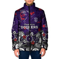 Personalized Fremantle Dockers Padded Jacket Aboriginal Dot Painting Graffiti Style