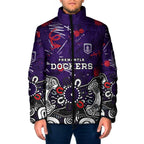 Personalized Fremantle Dockers Padded Jacket Aboriginal Dot Painting Graffiti Style