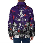 Personalized Fremantle Dockers Padded Jacket Aboriginal Dot Painting Graffiti Style