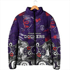 Personalized Fremantle Dockers Padded Jacket Aboriginal Dot Painting Graffiti Style