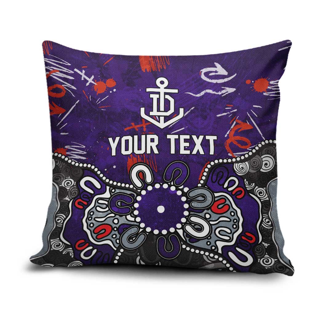 Personalized Fremantle Dockers Pillow Cover Aboriginal Dot Painting Graffiti Style