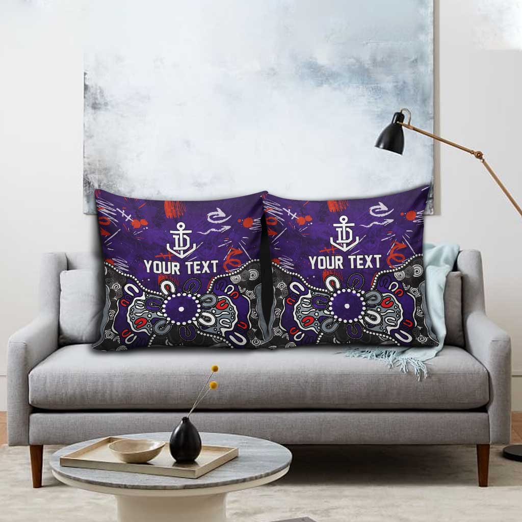 Personalized Fremantle Dockers Pillow Cover Aboriginal Dot Painting Graffiti Style
