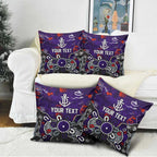 Personalized Fremantle Dockers Pillow Cover Aboriginal Dot Painting Graffiti Style