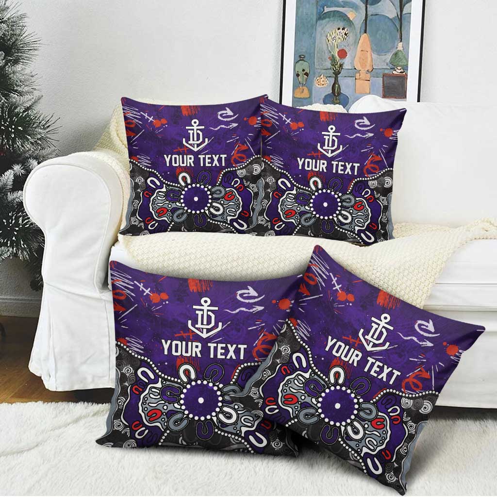 Personalized Fremantle Dockers Pillow Cover Aboriginal Dot Painting Graffiti Style