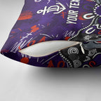 Personalized Fremantle Dockers Pillow Cover Aboriginal Dot Painting Graffiti Style
