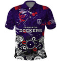 Personalized Fremantle Dockers Polo Shirt Aboriginal Dot Painting Graffiti Style