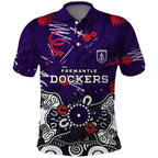 Personalized Fremantle Dockers Polo Shirt Aboriginal Dot Painting Graffiti Style