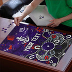 Personalized Fremantle Dockers Puzzle Aboriginal Dot Painting Graffiti Style