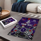 Personalized Fremantle Dockers Puzzle Aboriginal Dot Painting Graffiti Style