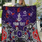 Personalized Fremantle Dockers Quilt Aboriginal Dot Painting Graffiti Style