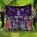 Personalized Fremantle Dockers Quilt Aboriginal Dot Painting Graffiti Style