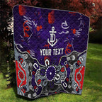 Personalized Fremantle Dockers Quilt Aboriginal Dot Painting Graffiti Style