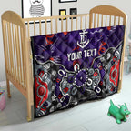 Personalized Fremantle Dockers Quilt Aboriginal Dot Painting Graffiti Style