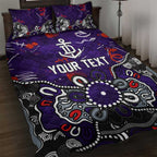 Personalized Fremantle Dockers Quilt Bed Set Aboriginal Dot Painting Graffiti Style