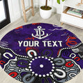 Personalized Fremantle Dockers Round Carpet Aboriginal Dot Painting Graffiti Style