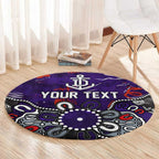 Personalized Fremantle Dockers Round Carpet Aboriginal Dot Painting Graffiti Style
