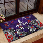 Personalized Fremantle Dockers Rubber Doormat Aboriginal Dot Painting Graffiti Style
