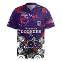 Personalized Fremantle Dockers Rugby Jersey Aboriginal Dot Painting Graffiti Style