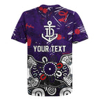 Personalized Fremantle Dockers Rugby Jersey Aboriginal Dot Painting Graffiti Style