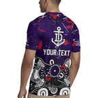 Personalized Fremantle Dockers Rugby Jersey Aboriginal Dot Painting Graffiti Style