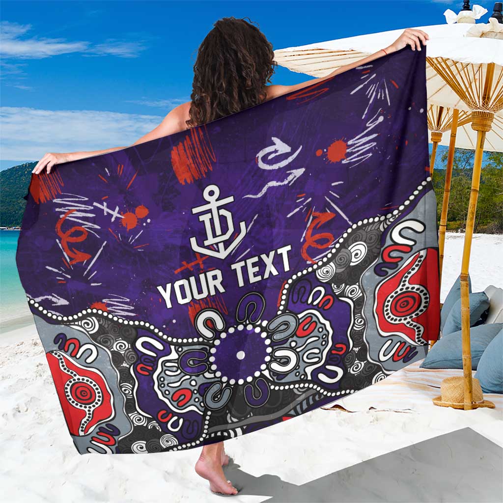 Personalized Fremantle Dockers Sarong Aboriginal Dot Painting Graffiti Style