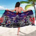 Personalized Fremantle Dockers Sarong Aboriginal Dot Painting Graffiti Style