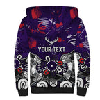Personalized Fremantle Dockers Sherpa Hoodie Aboriginal Dot Painting Graffiti Style