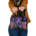 Personalized Fremantle Dockers Shoulder Handbag Aboriginal Dot Painting Graffiti Style