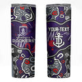 Personalized Fremantle Dockers Skinny Tumbler Aboriginal Dot Painting Graffiti Style