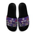 Personalized Fremantle Dockers Slide Sandals Aboriginal Dot Painting Graffiti Style