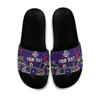 Personalized Fremantle Dockers Slide Sandals Aboriginal Dot Painting Graffiti Style