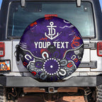 Personalized Fremantle Dockers Spare Tire Cover Aboriginal Dot Painting Graffiti Style