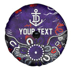 Personalized Fremantle Dockers Spare Tire Cover Aboriginal Dot Painting Graffiti Style