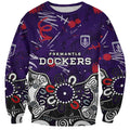 Personalized Fremantle Dockers Sweatshirt Aboriginal Dot Painting Graffiti Style