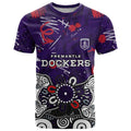 Personalized Fremantle Dockers T Shirt Aboriginal Dot Painting Graffiti Style