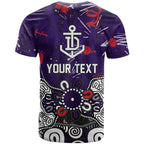 Personalized Fremantle Dockers T Shirt Aboriginal Dot Painting Graffiti Style