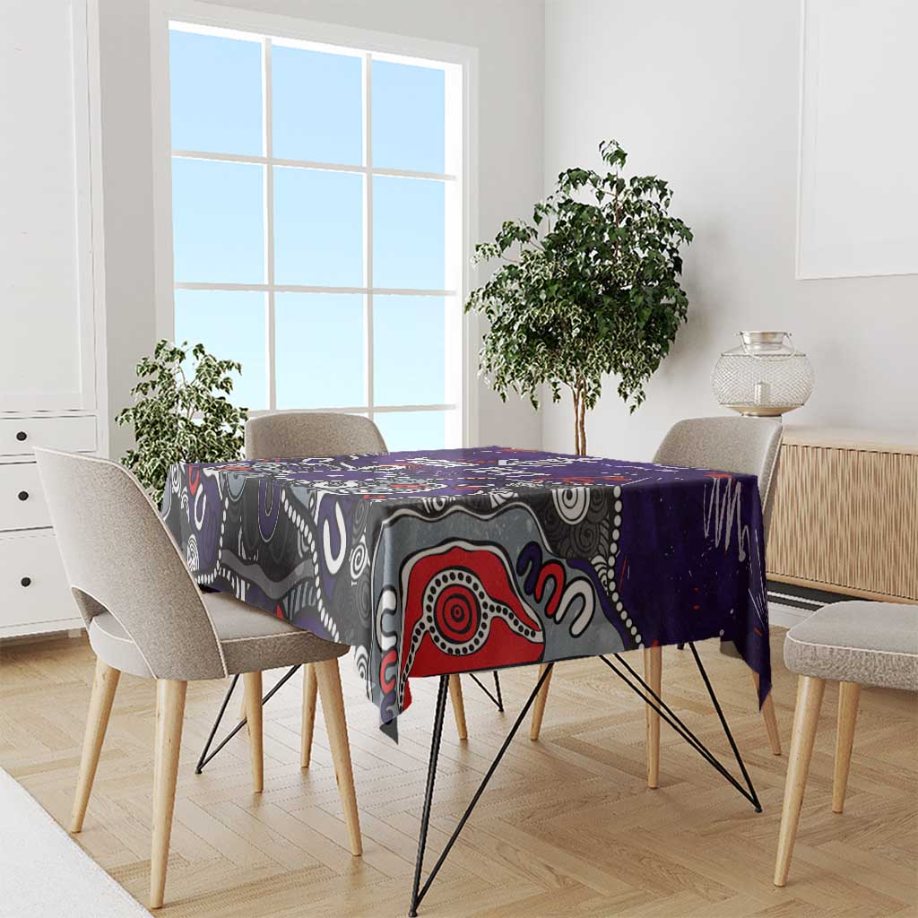 Personalized Fremantle Dockers Tablecloth Aboriginal Dot Painting Graffiti Style