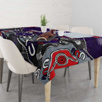 Personalized Fremantle Dockers Tablecloth Aboriginal Dot Painting Graffiti Style