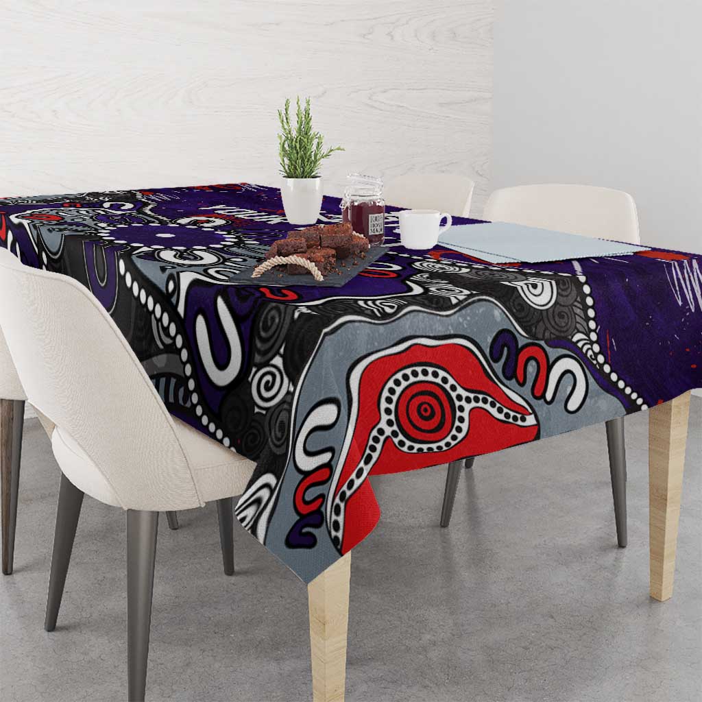 Personalized Fremantle Dockers Tablecloth Aboriginal Dot Painting Graffiti Style