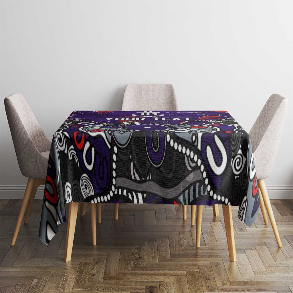 Personalized Fremantle Dockers Tablecloth Aboriginal Dot Painting Graffiti Style