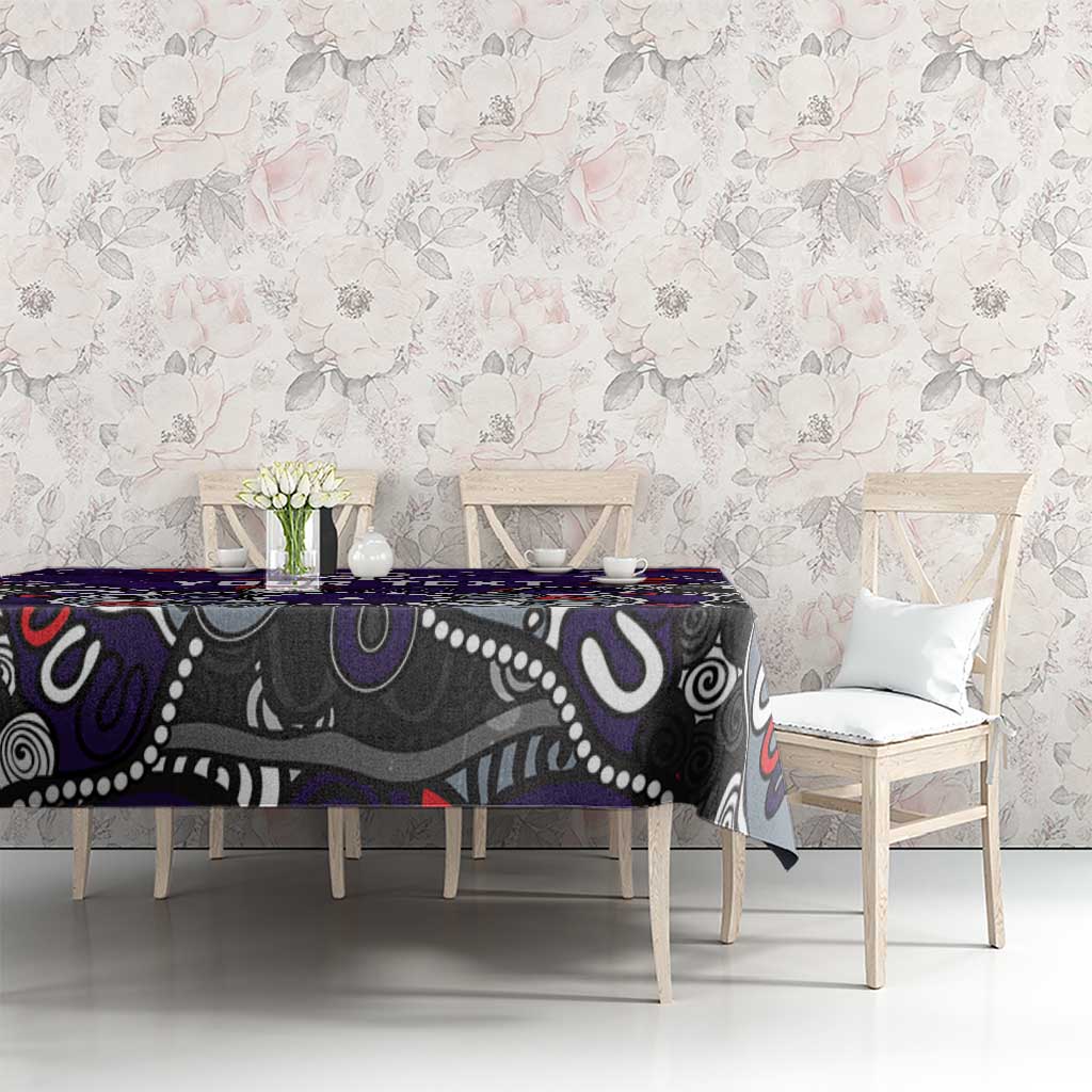 Personalized Fremantle Dockers Tablecloth Aboriginal Dot Painting Graffiti Style