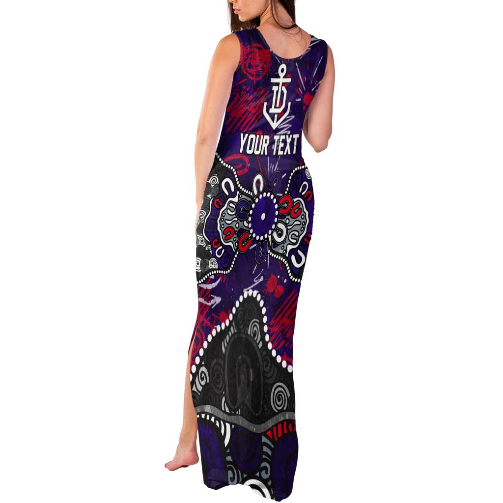 Personalized Fremantle Dockers Tank Maxi Dress Aboriginal Dot Painting Graffiti Style